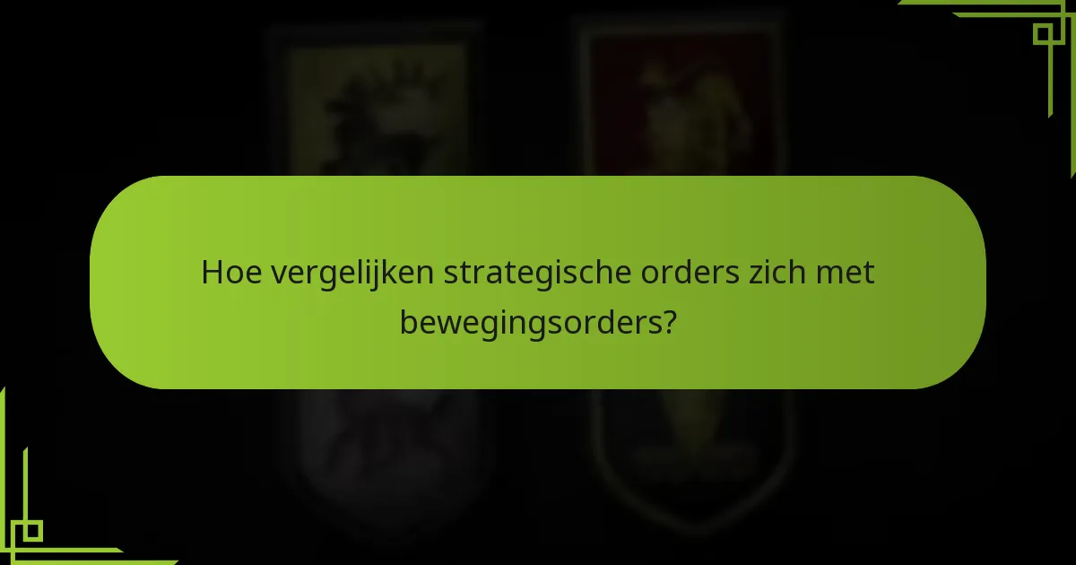 Wat zijn bewegingsorders en hoe worden ze gebruikt?