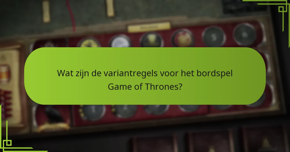 Welke variantregels zijn het populairst onder spelers?